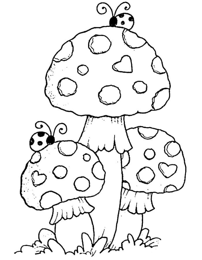 Fungo Gratuito da colorare