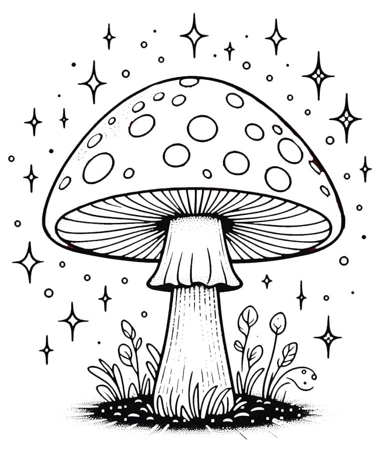 Fungo Molto Bellissimo da colorare