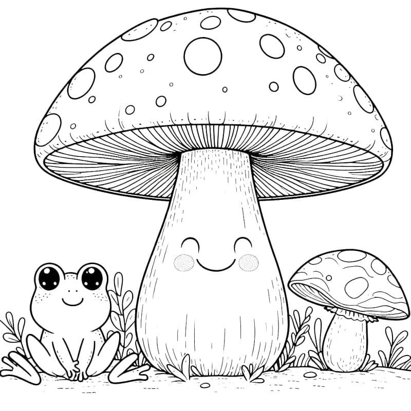 Fungo Piacevole da colorare