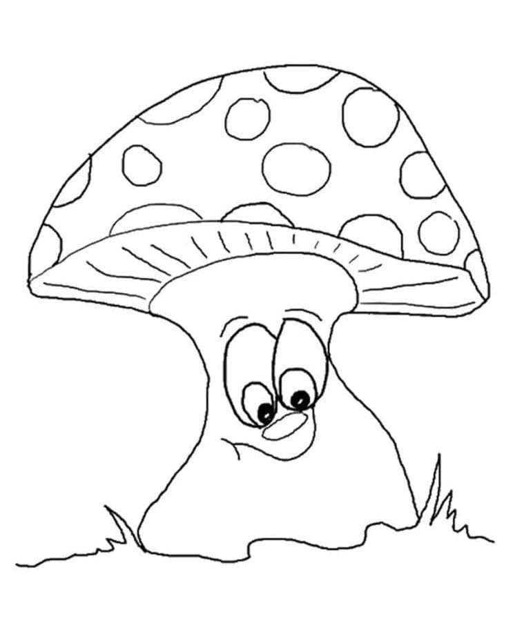 Fungo Stampabile per Bambini da colorare