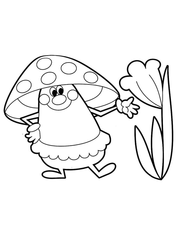 Fungo per Stampare da colorare