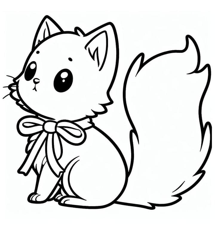 Gatto Gratis Stampabile da colorare