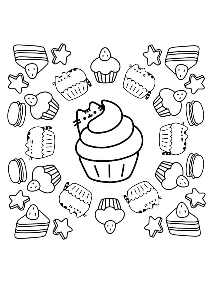 Gatto Pusheen da colorare