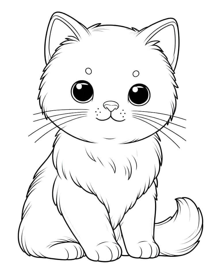 Gatto Stampabile Gratis da colorare