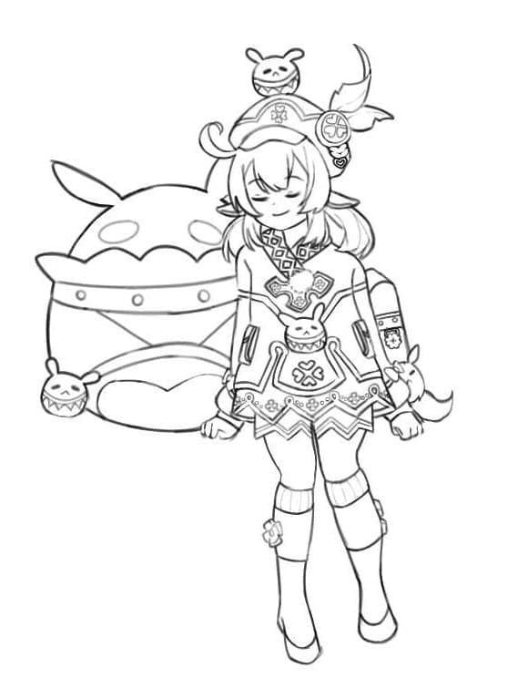 Genshin Impact Klee da colorare