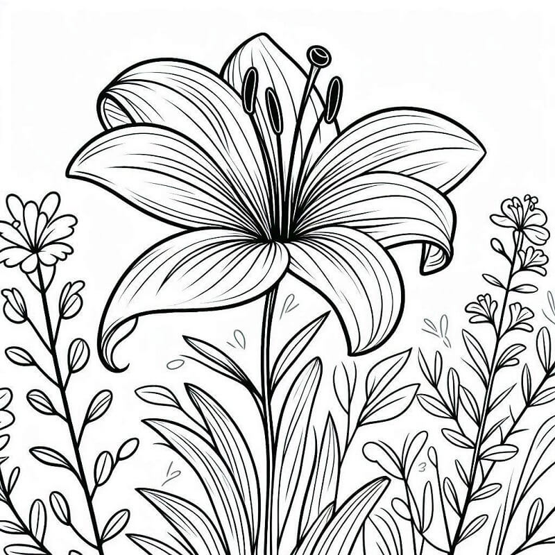 Giglio Grazioso da colorare