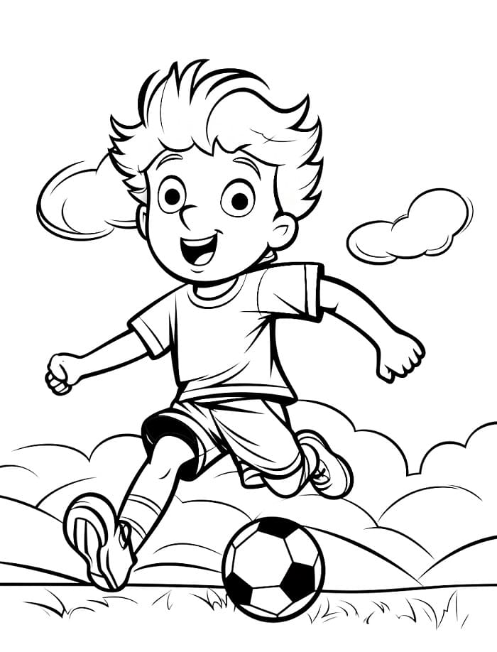 Giocare a Calcio da colorare