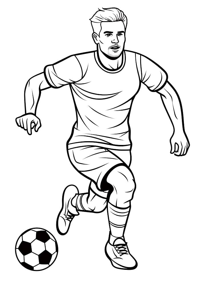 Giocatore di Calcio da colorare