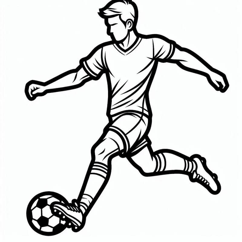Giocatore di calcio professionista da colorare