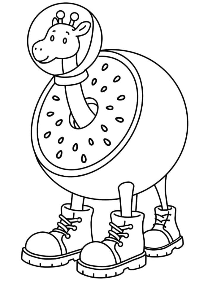 Giraffa Celeste Brainrot da colorare