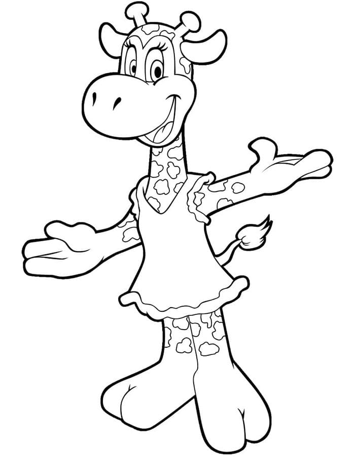 Giraffa Incantevole da colorare