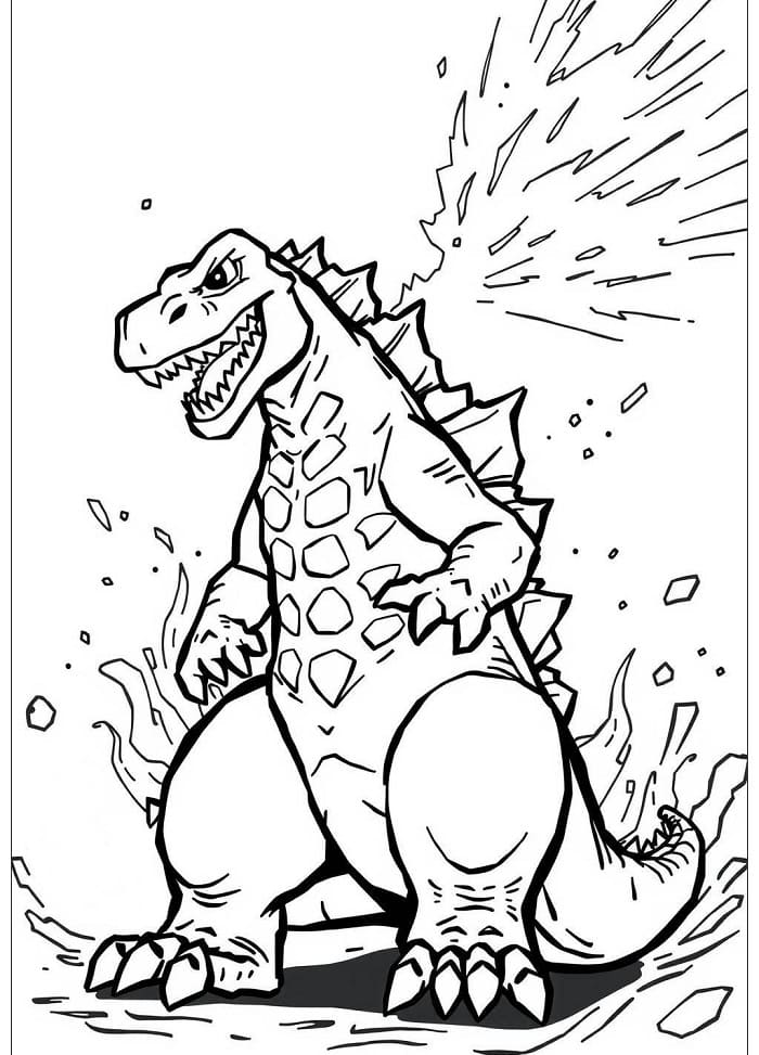 Godzilla da colorare
