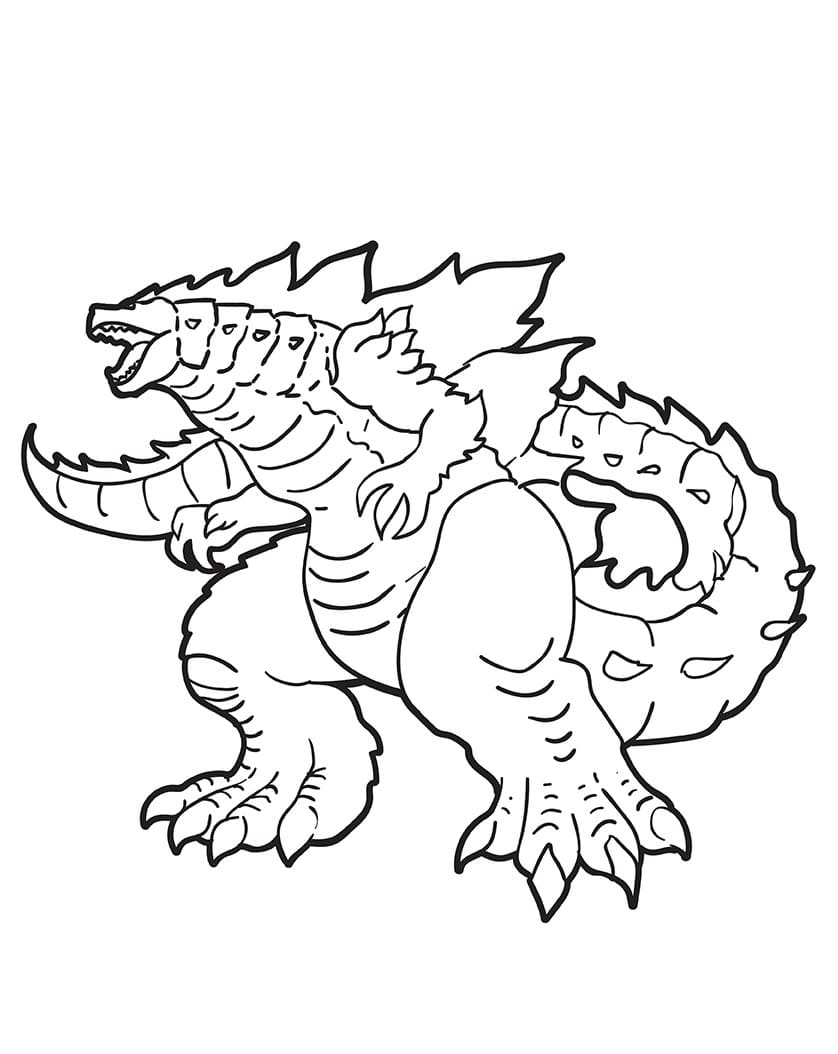 Godzilla Gratis da colorare
