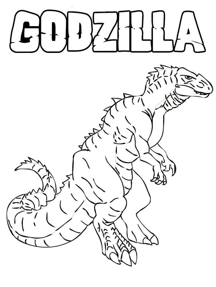 Godzilla Stampabile Gratis da colorare