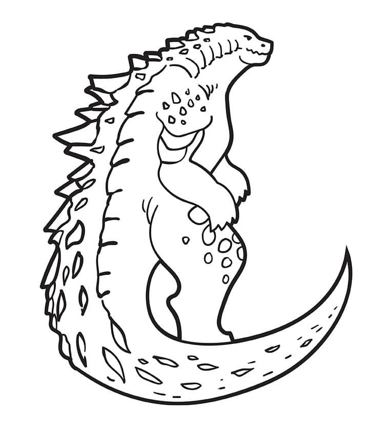 Godzilla Stampabile Gratuito da colorare