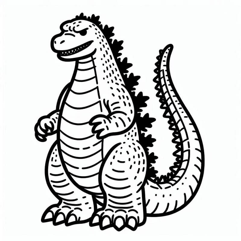 Godzilla per Bambini di 4 Anni da colorare