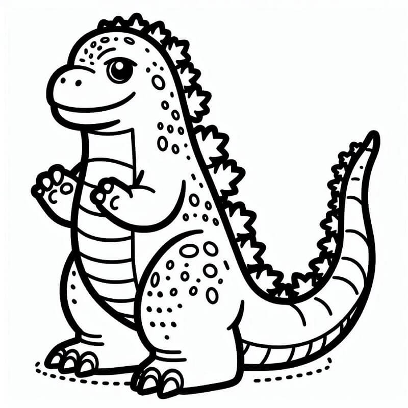 Godzilla per Bambini di 6 Anni da colorare