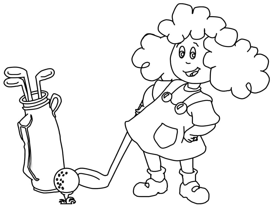 Golf per Bambini di 3 Anni da colorare