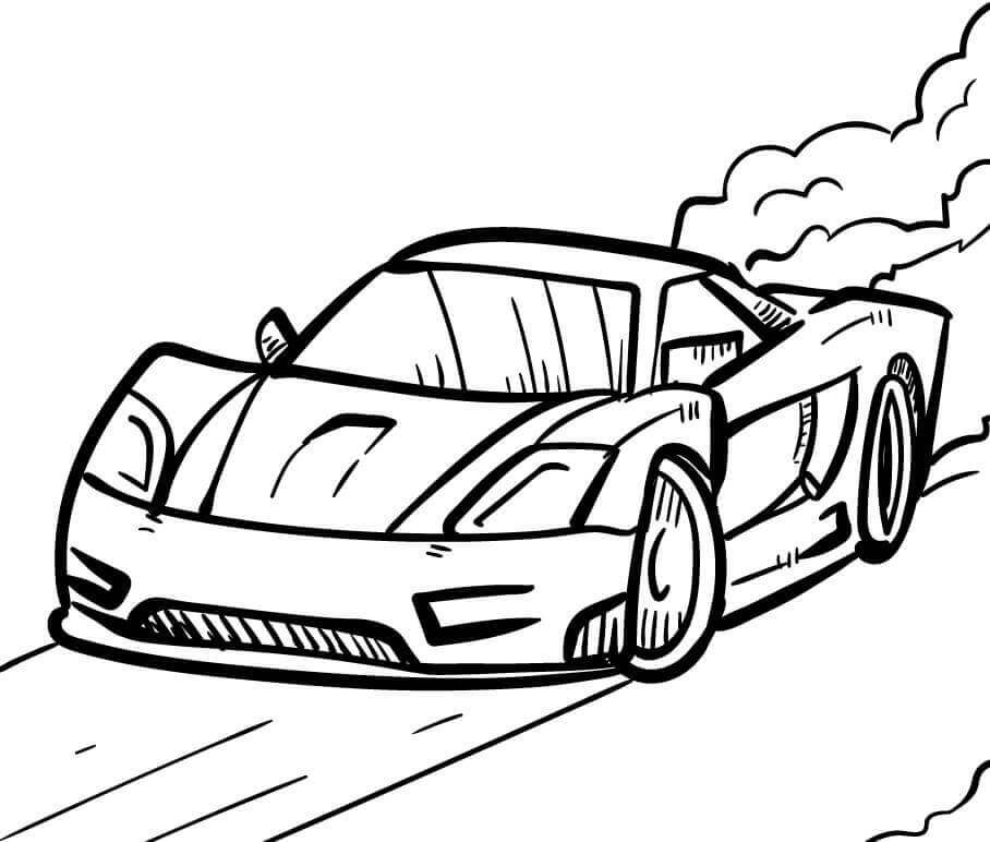 Guidare un’Auto da colorare