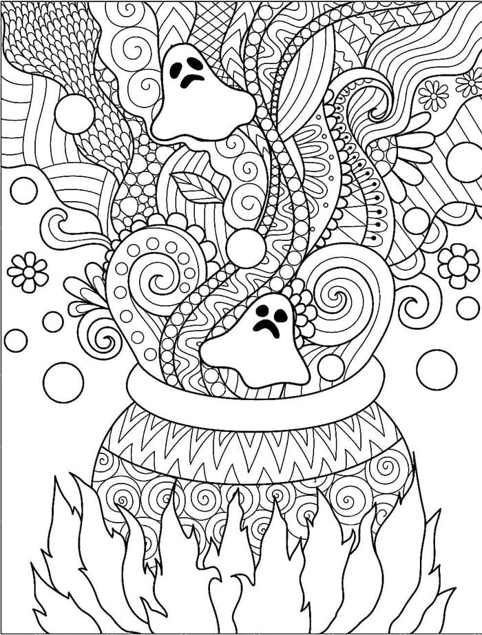 Halloween Pauroso da colorare