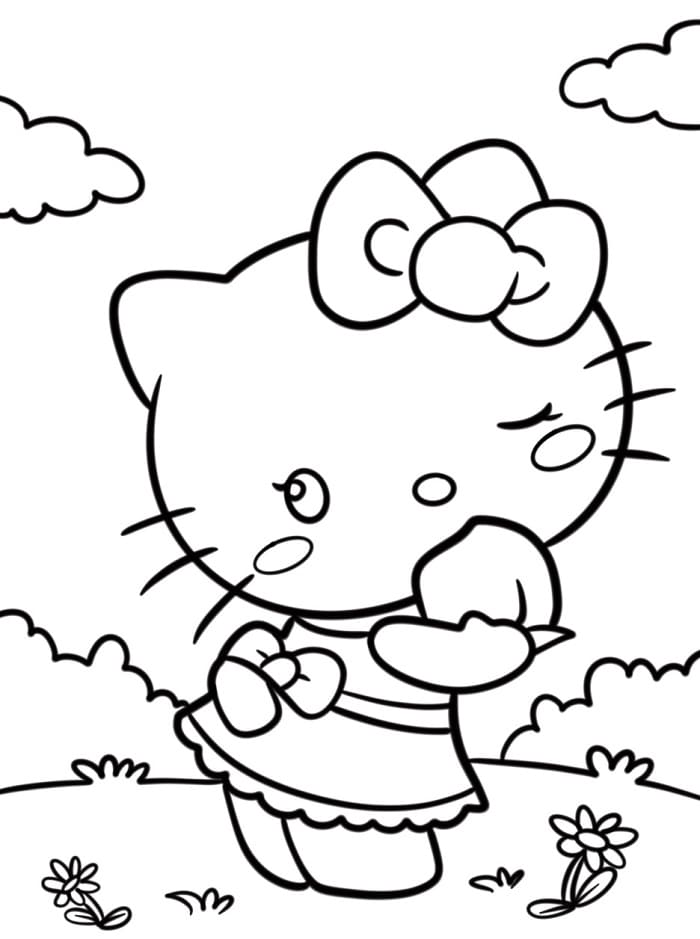 Hello Kitty Dolci da colorare
