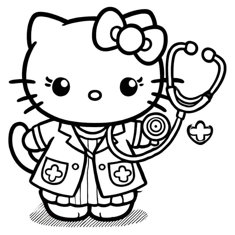 Hello Kitty Stampabili Gratis da colorare