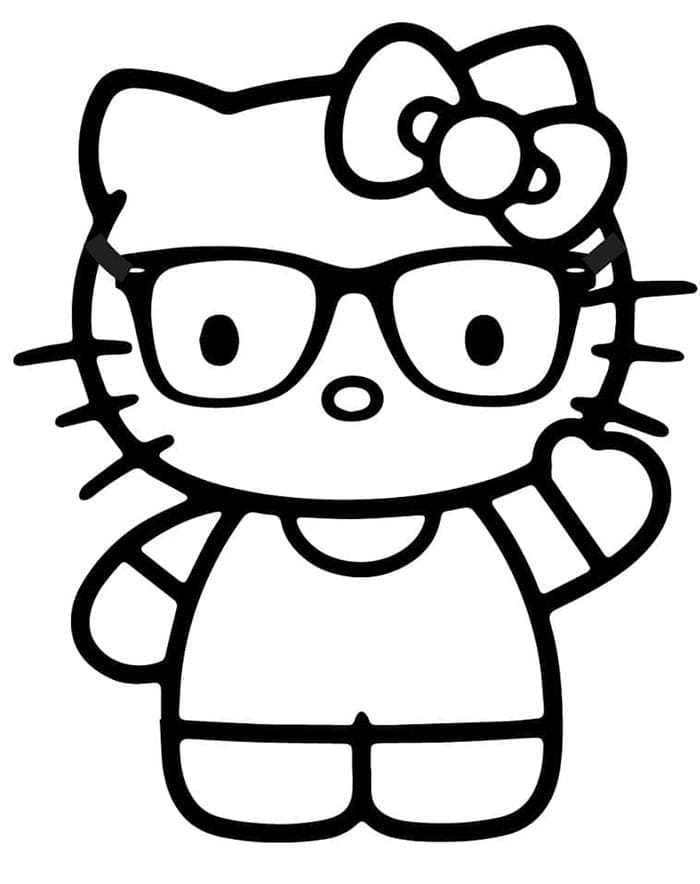 Hello Kitty da Cartone da colorare
