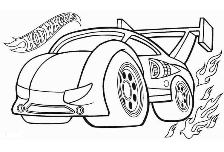 Hot Wheels Gratuito Stampabile da colorare