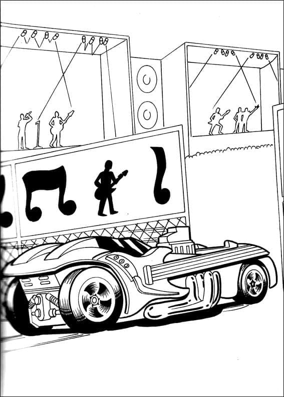 Hot Wheels per Bambini di 4 Anni da colorare