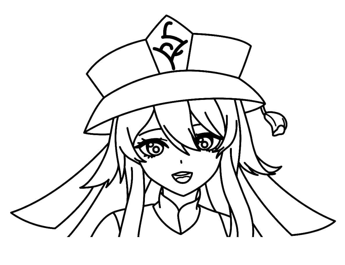 Hu Tao Genshin Impact da colorare