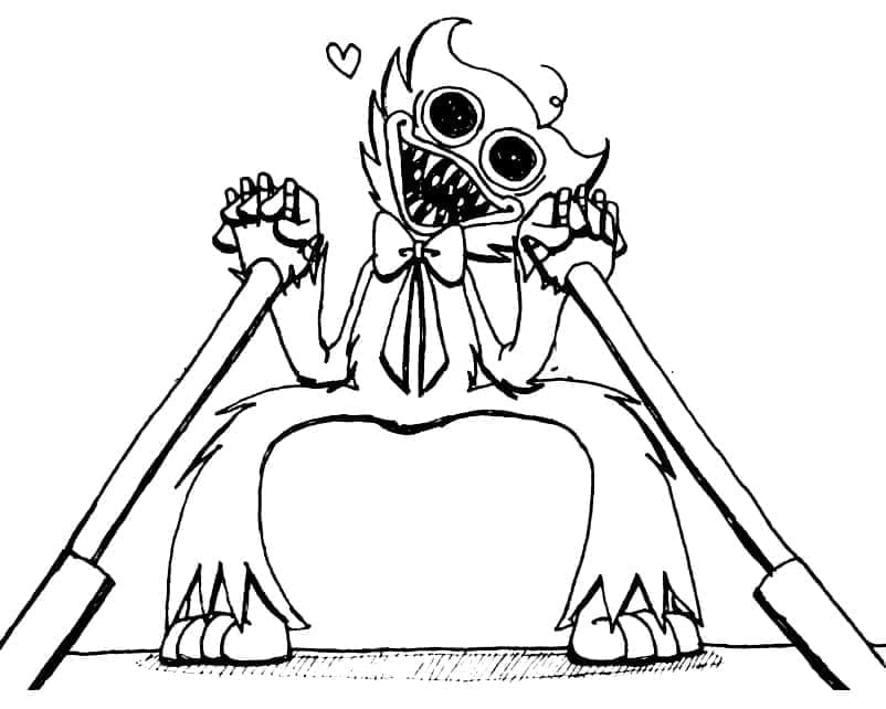 Huggy Wuggy Cartone da colorare