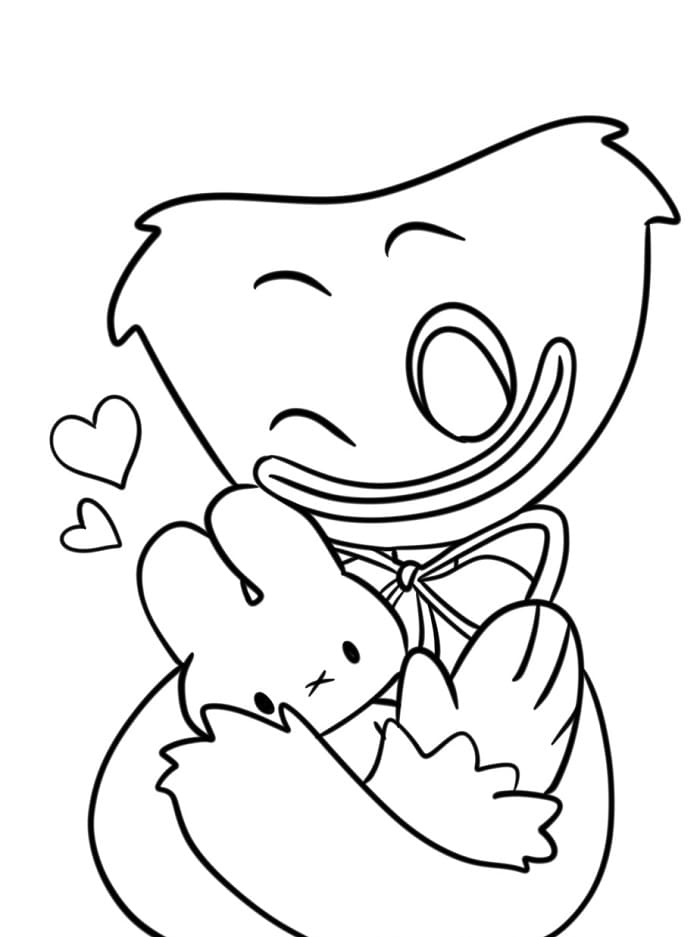 Huggy Wuggy Molto Carina da colorare