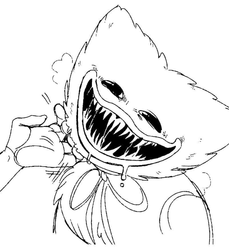 Huggy Wuggy Molto Semplice da colorare