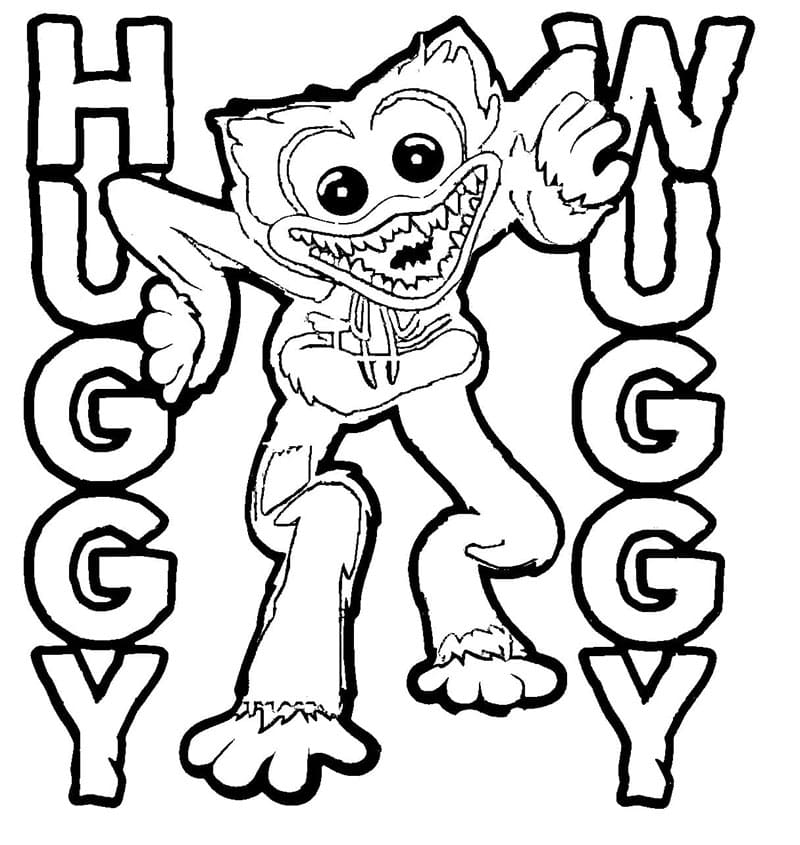 Huggy Wuggy lo spaventoso da colorare