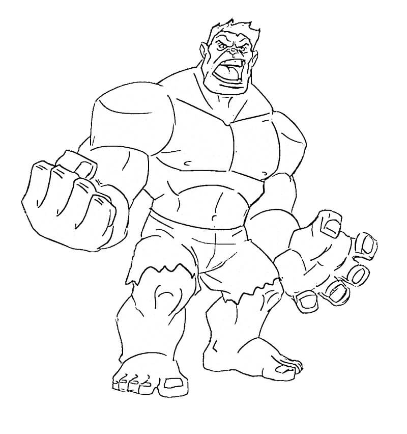 Hulk Stampabile per Bambini da colorare