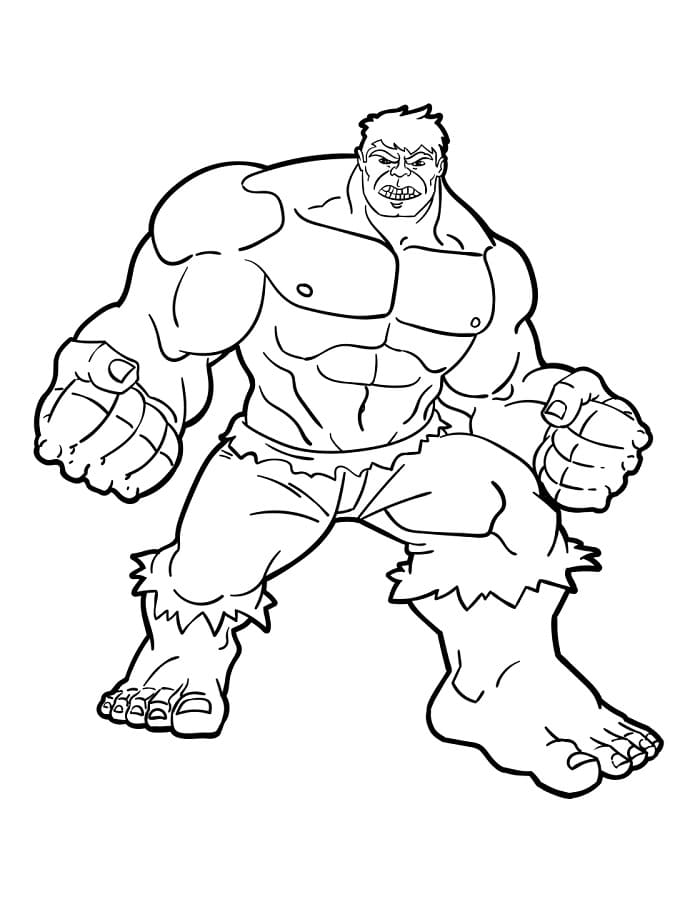 Hulk Straordinario da colorare