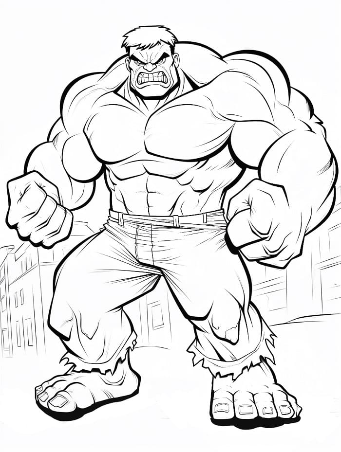 Hulk Supereroe da colorare