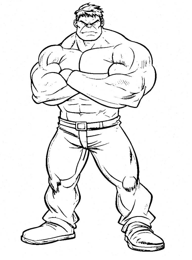 Hulk forte da colorare