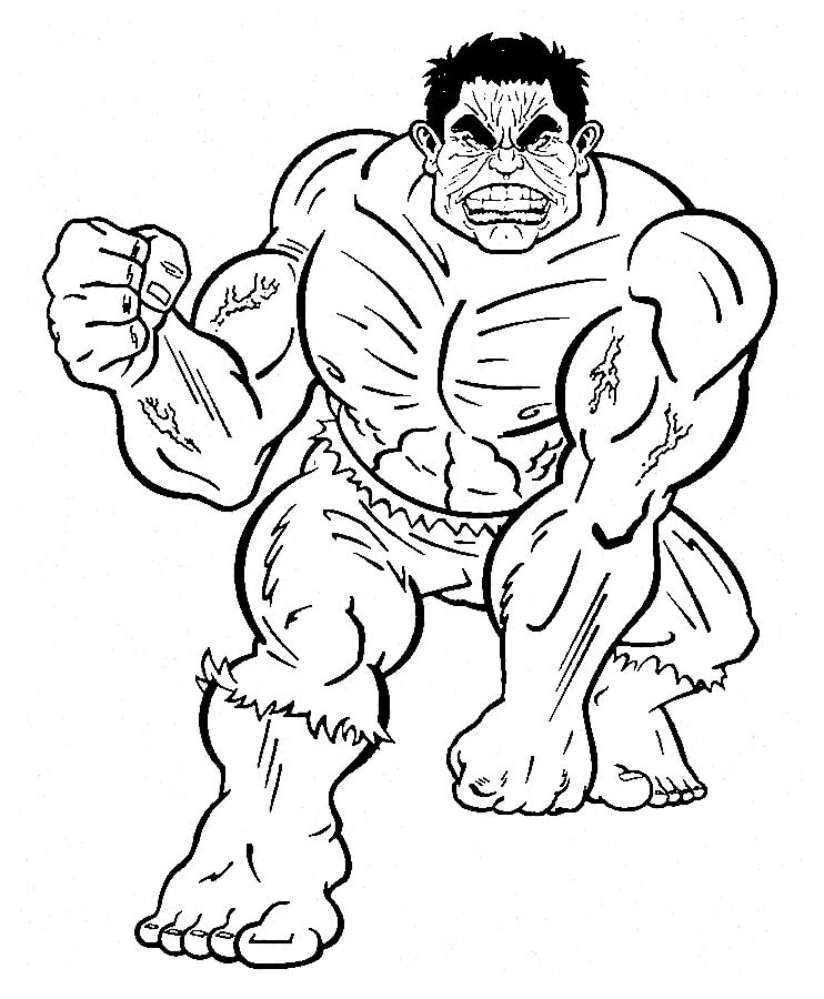 Hulk per Bambini di 1 Anno da colorare