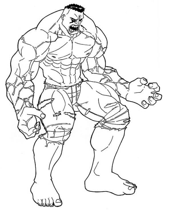 Hulk per Bambini di 2 Anni da colorare