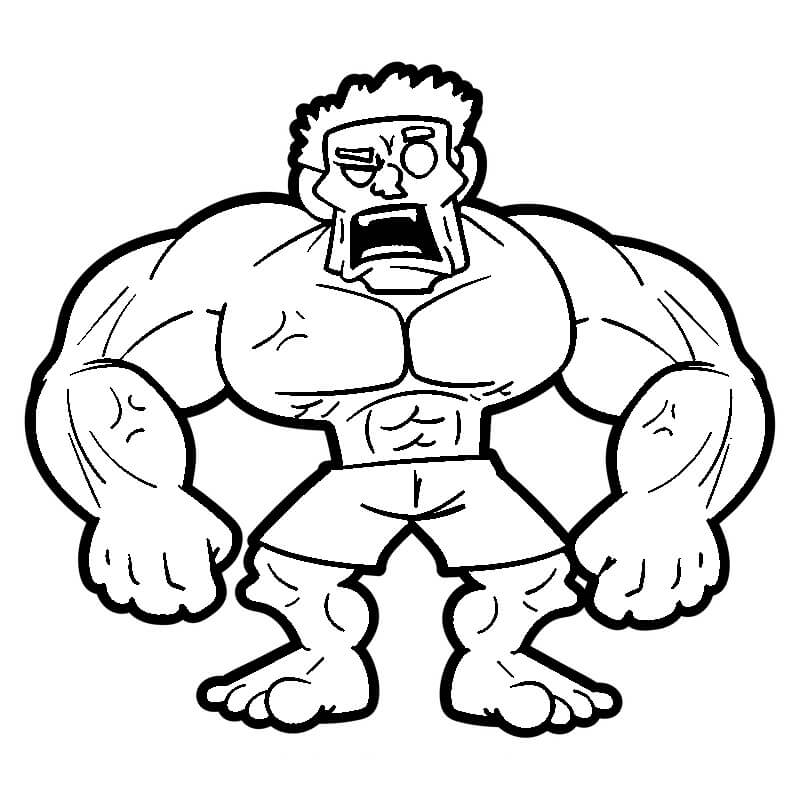Hulk per Bambini di 3 Anni da colorare