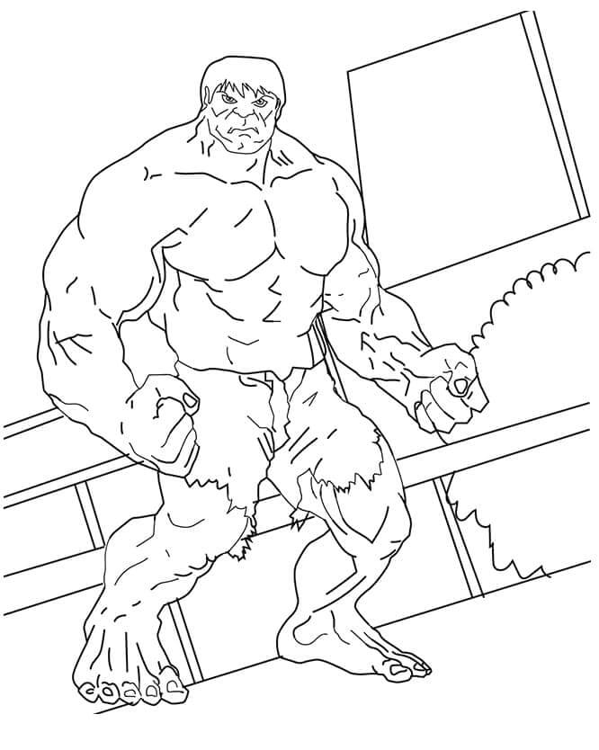 Hulk per Bambini di 4 Anni da colorare