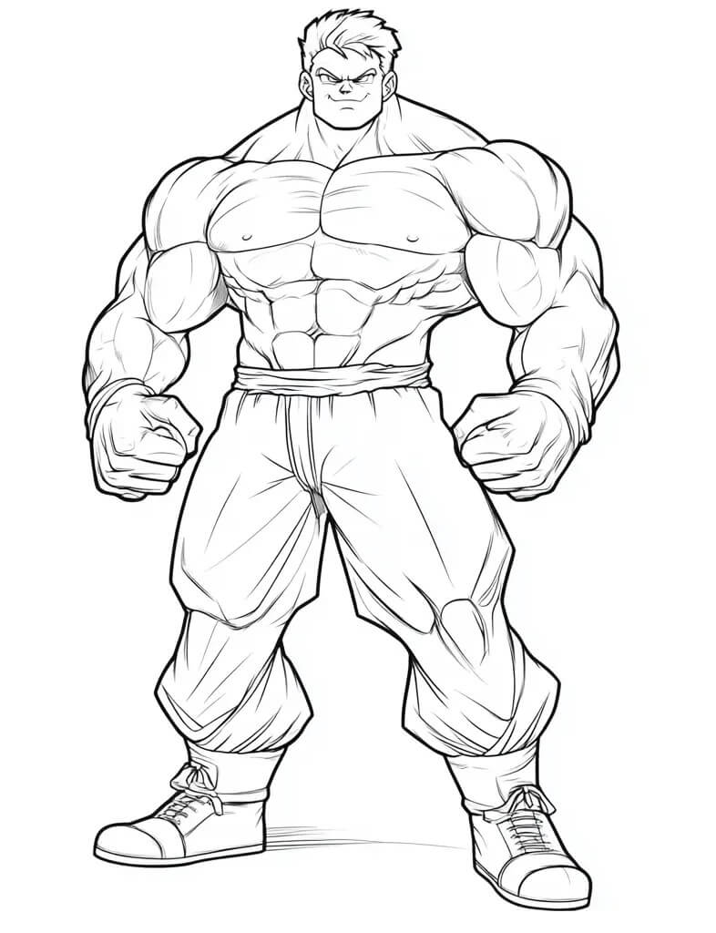 Hulk per Bambini di 5 Anni da colorare