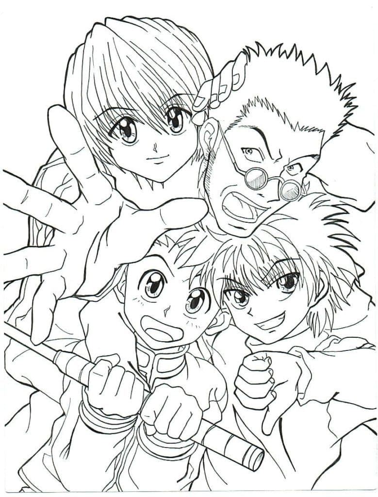 Hunter x Hunter per Bambini di 1 Anno da colorare