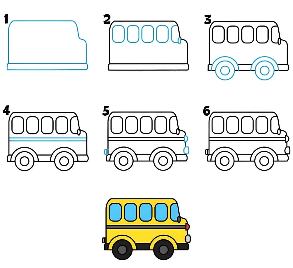 Disegniamo un Autobus, Un Pezzo alla Volta