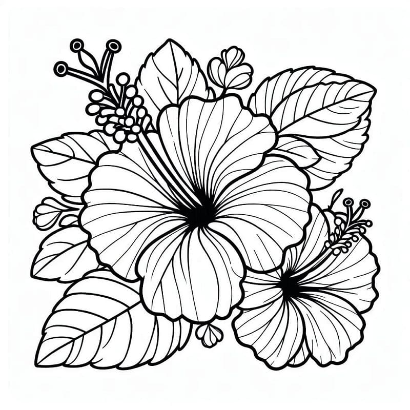 Ibisco Bellissimo da colorare