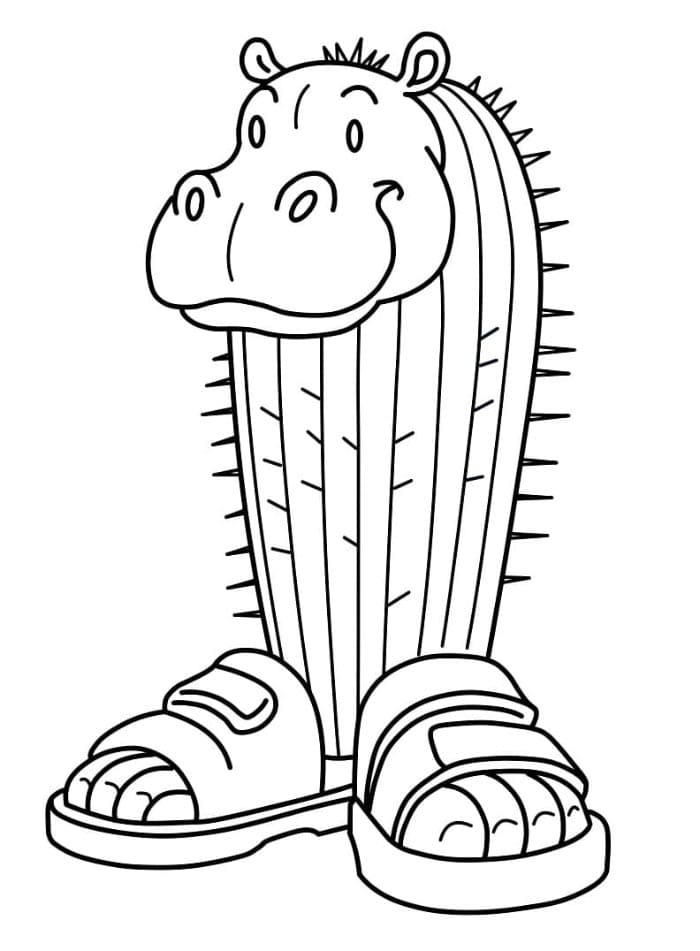 Il Cacto Hipopotamo Brainrot da colorare