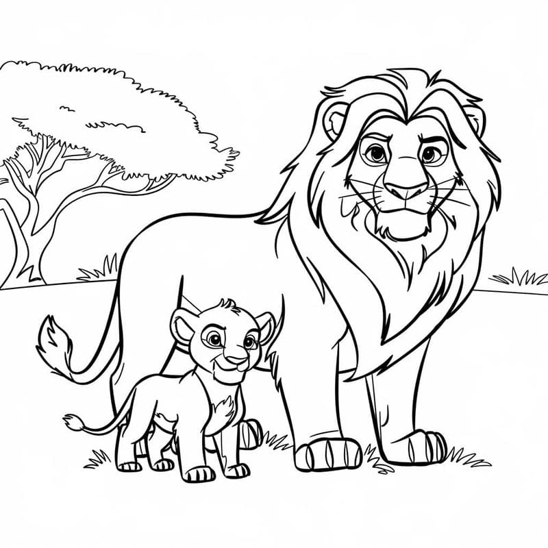 Il Re Leone Animato da colorare