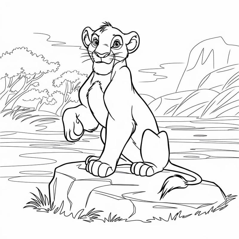 Il Re Leone Stampabile da colorare