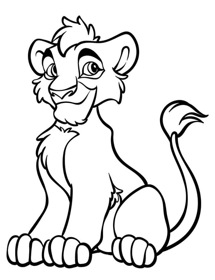 Il Re Leone per Bambini di 1 Anno da colorare